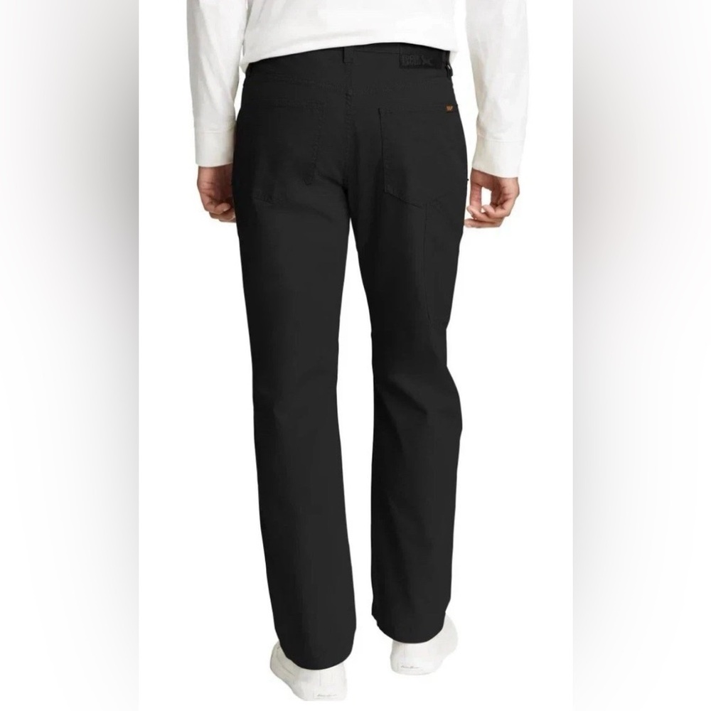 NWT Eddie Bauer Men's Straight Black Canvas Utility Pants 36x29 - Picture 3 of 4